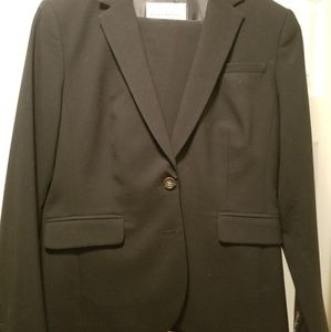 Banana Republic black 2 piece skirt suit sz 8